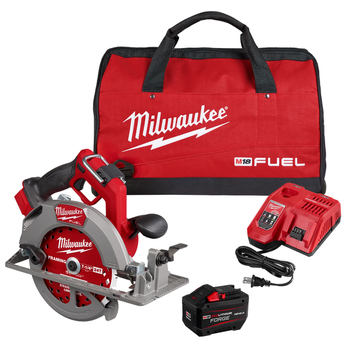 Milwaukee M18 FUEL 2834-21HD Circular Saw Kit, Battery Included, 18 V, 12 Ah, 7-1/4 in Dia Blade