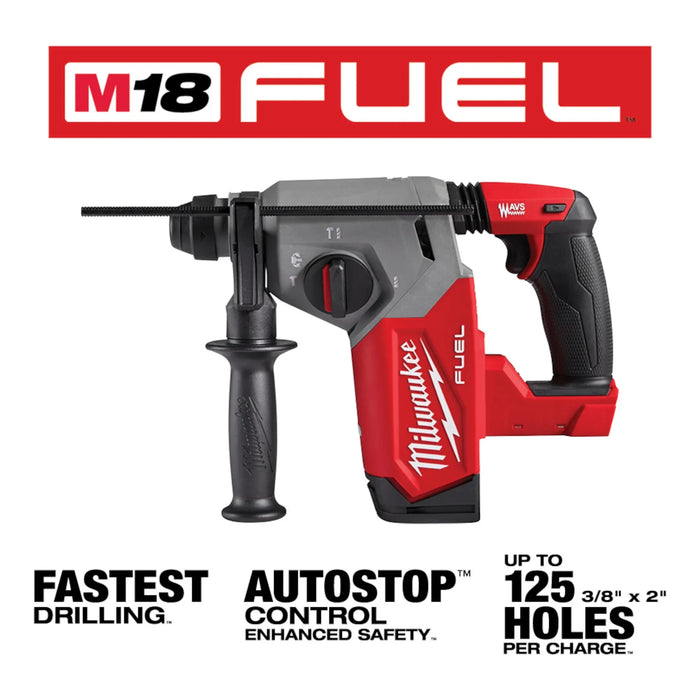 Milwaukee M18 FUEL 18V Lithium-Ion Brushless Cordless 1 in. SDS-Plus Rotary Hammer (Tool-Only)