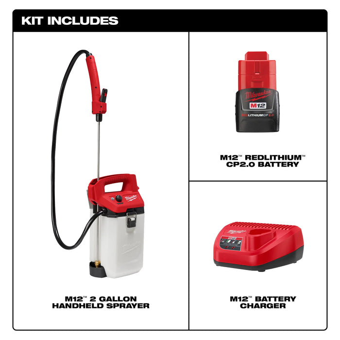 Milwaukee M12™ 2 Gallon Handheld Sprayer Kit