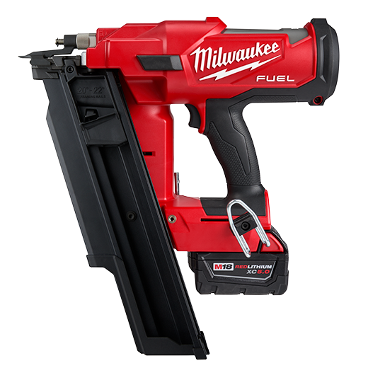 Milwaukee M18 FUEL 3-1/2 in. 18-Volt 21 Deg. Lithium-Ion Brushless Cordless Framing Nailer Kit with 5.0 Ah Battery, Charger, Bag