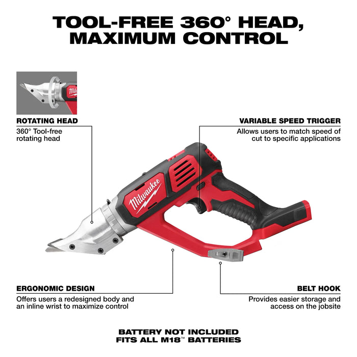 MILWAUKEE M18™ 18 Gauge Double Cut Shear (Tool Only)