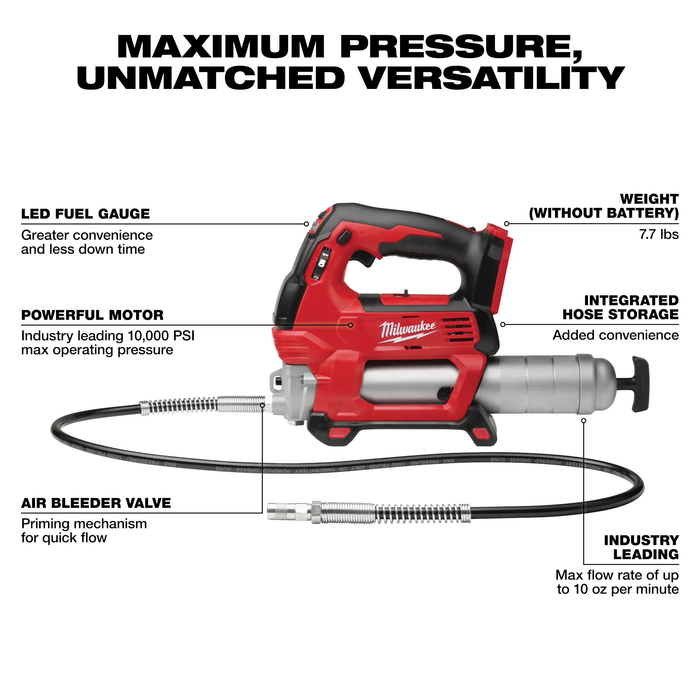 MILWAUKEE - M18 FUEL™ 1/2" HTIW w/ Friction Ring & Grease Gun Combo Kit