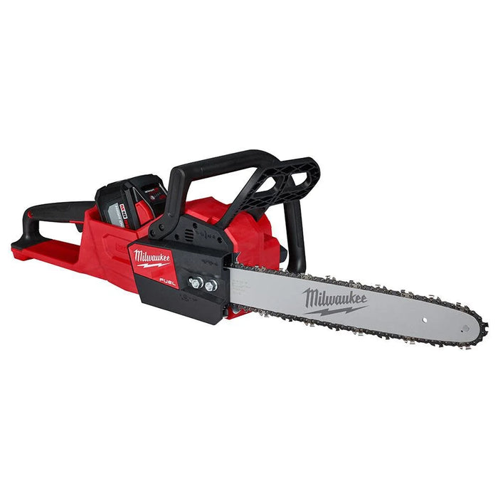 Milwaukee M18 FUEL 16 in. 18V Lithium-Ion Brushless Battery Chainsaw Kit with M18 GEN II FUEL Blower