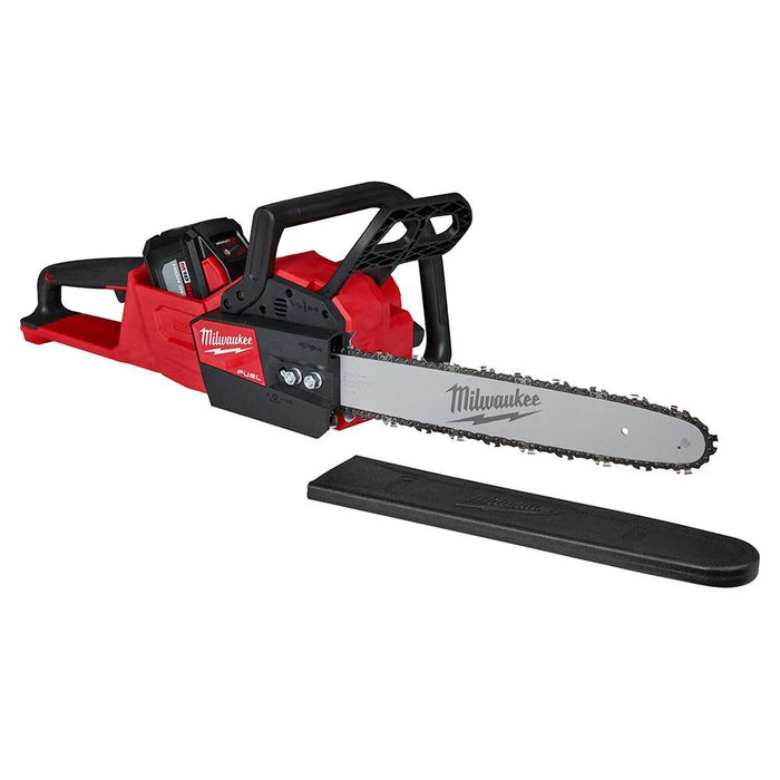 Milwaukee M18 FUEL 16 in. 18V Lithium-Ion Brushless Battery Chainsaw Kit with M18 GEN II FUEL Blower