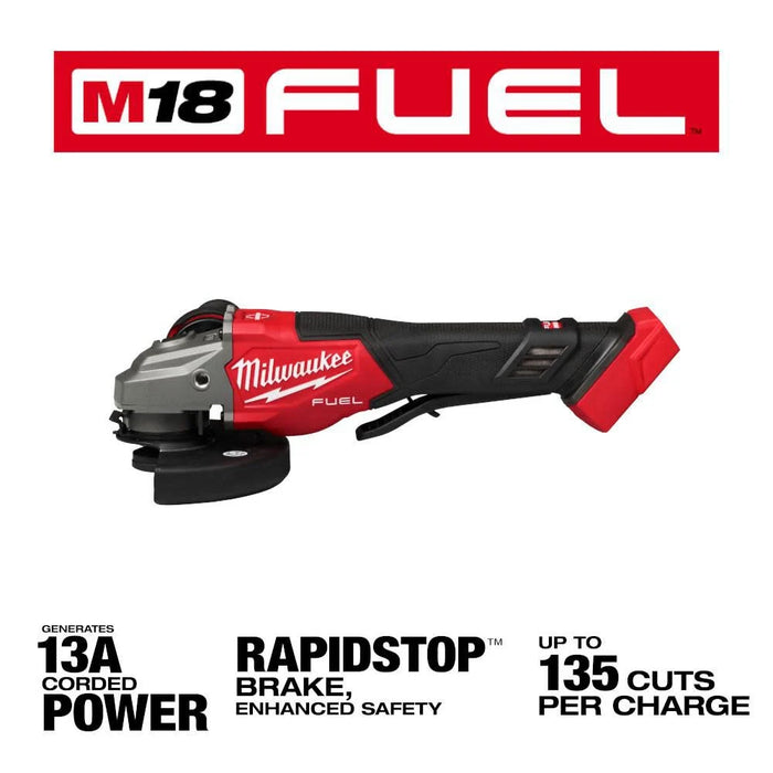 MILWAUKEE - M18 FUEL™ 4-1/2"-6" Braking Grinder, Paddle Switch